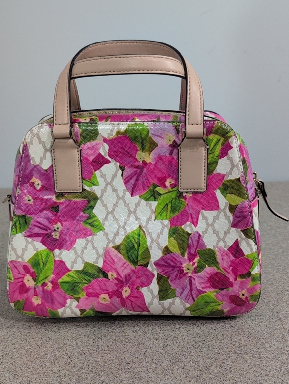 Kate Spade Bayard Place Little Babe Floral Bag Satchel Purse, Pink Flowers - Picture 4 of 16